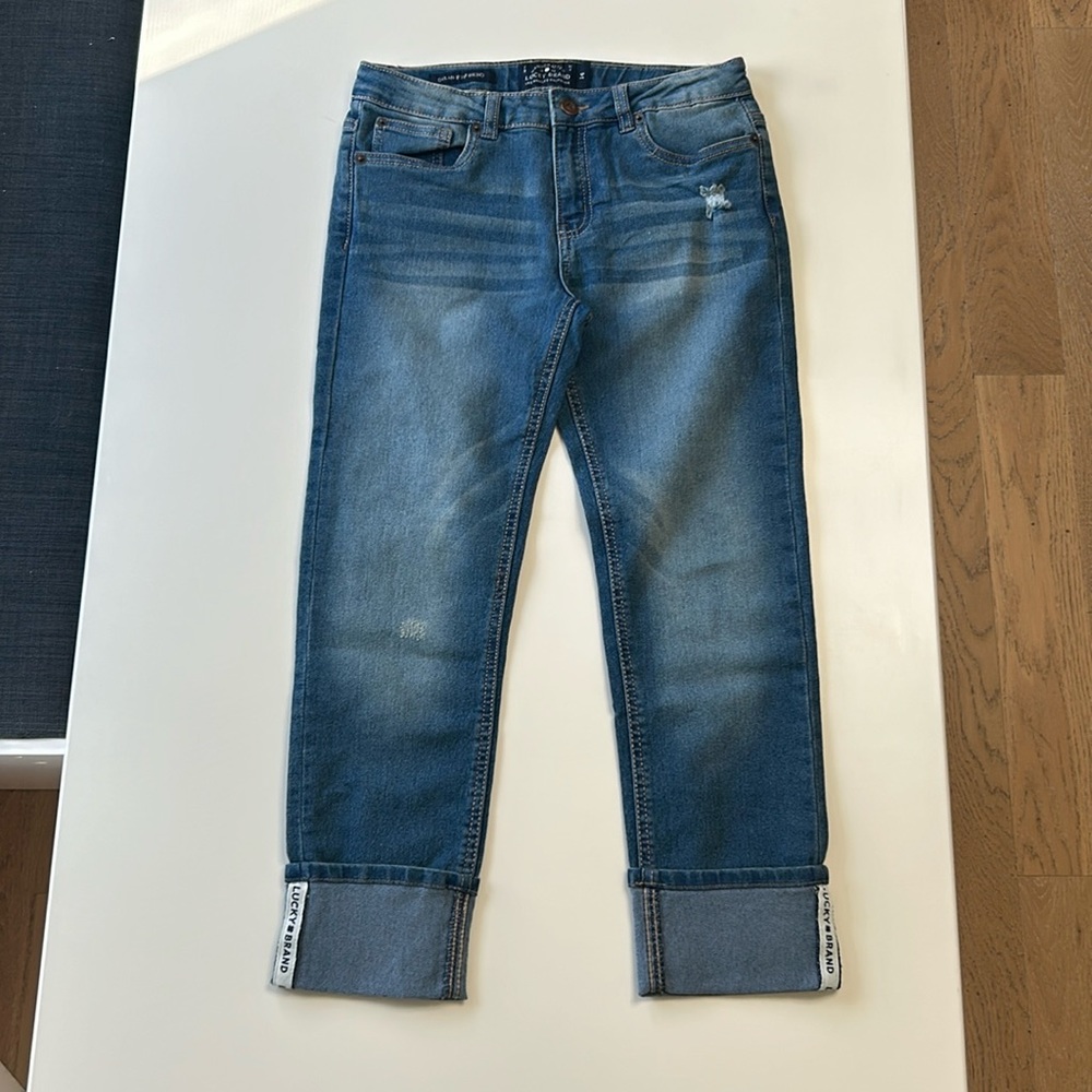 Lucky brand girls cropped jeans